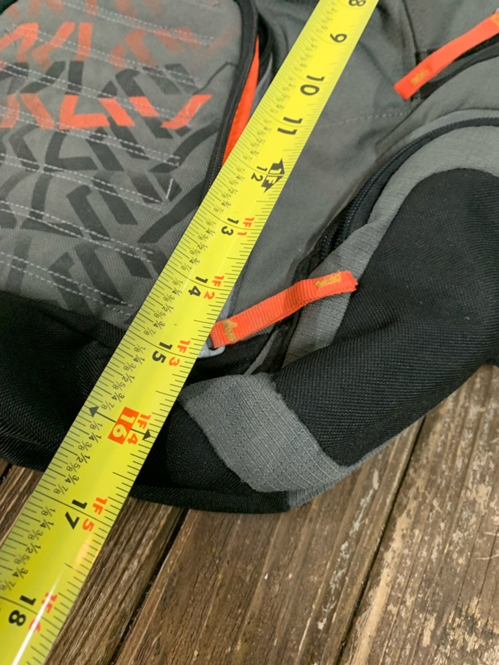Oakley Gray and Orange Graphic Backpack - Picture 3 of 12